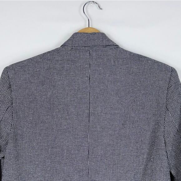 Zara Women's Academia Houndstooth Oversize Blazer Jacket Small Black White - Picture 8 of 15